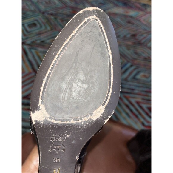 J Vincent Leather Hidden Wedge Brown Grunge,Goth Knee High Boots SZ 6M - Picture 11 of 15